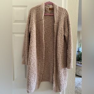 Long Pol pink cardigan size M color is a light dusty pink
